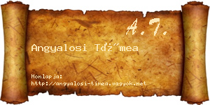 Angyalosi Tímea névjegykártya