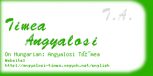 timea angyalosi business card